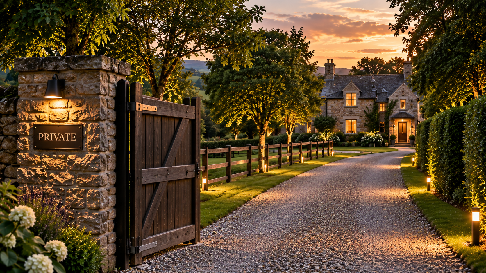 Private rural home and gated property